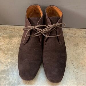 Aquatalia Brown Suede Lace Up Booties Size 7
